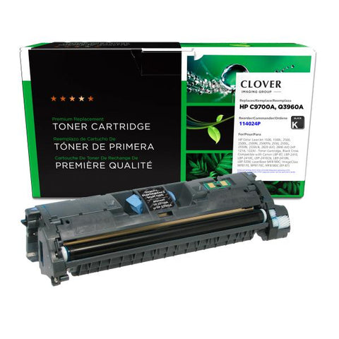 Clover Technologies Group, LLC Remanufactured Black Toner Cartridge (Alternative for HP C9700A Q3960A 121A 122A) (5000 Yield)