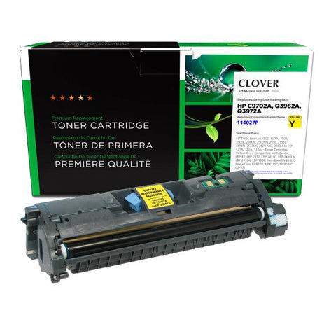 Clover Technologies Group, LLC Remanufactured Yellow Toner Cartridge (Alternative for HP C9702A Q3962A Q3972A 121A 122A 123A) (4000 Yield)
