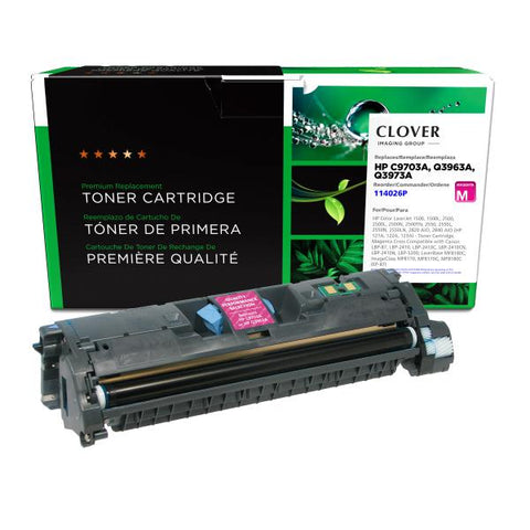 Clover Technologies Group, LLC Remanufactured Magenta Toner Cartridge (Alternative for HP C9703A Q3963A Q3973A 121A 122A 123A) (4000 Yield)
