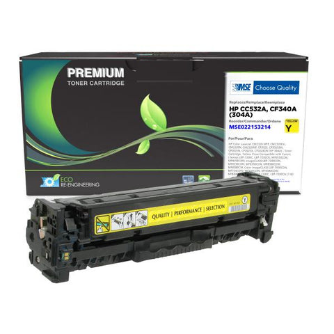 MSE Remanufactured Yellow Toner Cartridge for HP CC532A (HP 304A)