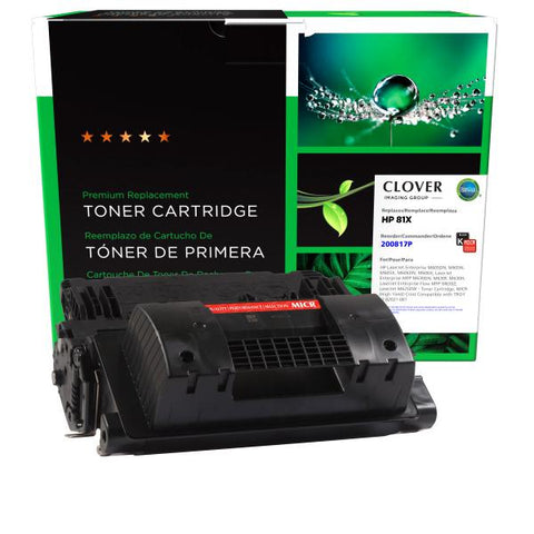 Clover Technologies Group, LLC Remanufactured High Yield MICR Toner Cartridge (Alternative for HP CF281X 81X) (25000 Yield)