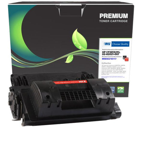 MSE Remanufactured High Yield MICR Toner Cartridge for HP CF281X (HP 81X), TROY 02-82021-001