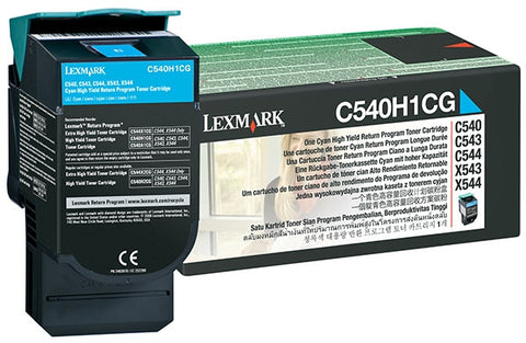 Lexmark C54x/X543/X544 Cyan High Yield Toner Cartridge, Return Program