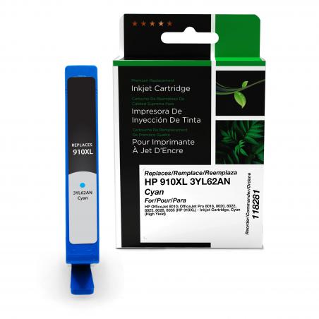 Clover Technologies Group, LLC High Yield Cyan Ink Cartridge for HP 910XL (3YL62AN)