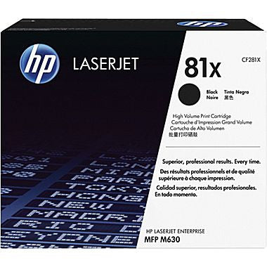 HP 81X (CF281X) Black Original LaserJet Toner Cartridge (25000 Yield)